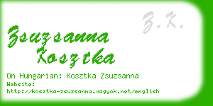 zsuzsanna kosztka business card